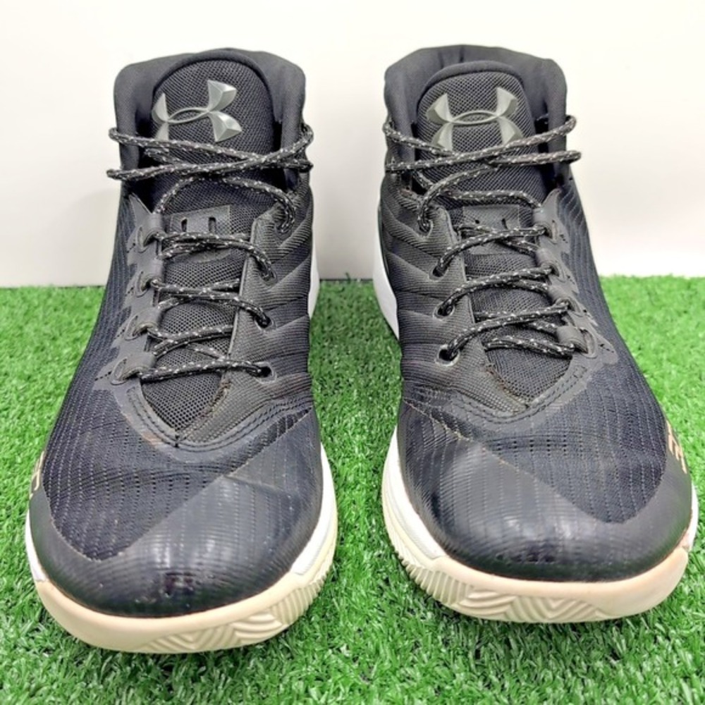 Under Armour Curry 3 Cyber Monday Shoes Mens Size 13 Medium Black White Sneakers - Picture 6 of 12